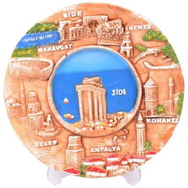 Toptan Side Temalı 20 Cm Yöresel Tabak  - 5