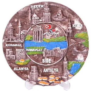 Toptan Side Temalı 20 Cm Yöresel Tabak  - 6