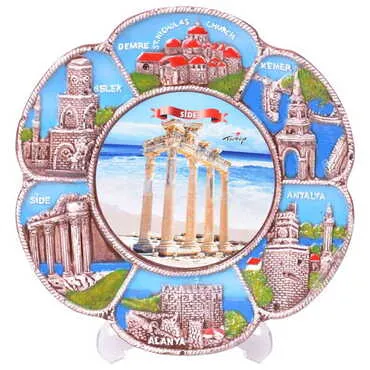 Toptan Side Temalı 20 Cm Yöresel Tabak  - 9