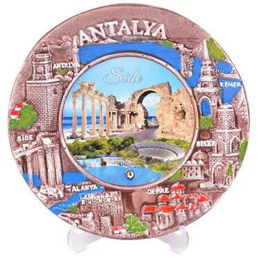 Toptan Side Temalı 20 Cm Yöresel Tabak  - 12