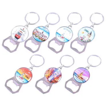 Istanbul Themed Metal Keychain With Opener 35x120 mm - 2