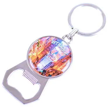 Istanbul Themed Metal Keychain With Opener 35x120 mm - 3