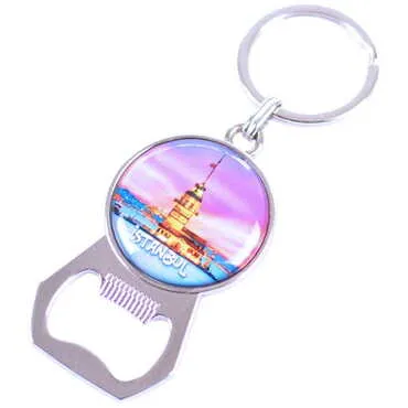 Istanbul Themed Metal Keychain With Opener 35x120 mm - 4