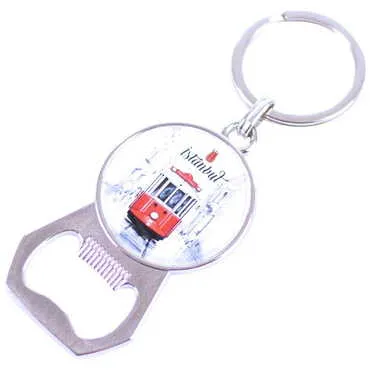 Istanbul Themed Metal Keychain With Opener 35x120 mm - 5