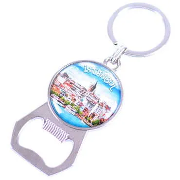 Istanbul Themed Metal Keychain With Opener 35x120 mm - 6