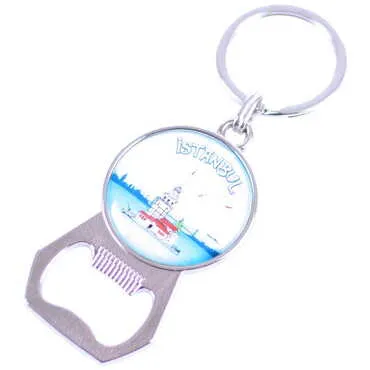 Istanbul Themed Metal Keychain With Opener 35x120 mm - 8