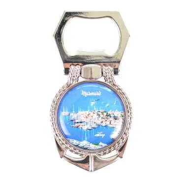 Toptan Marmaris Temalı Myros Metal Çapa Açacak Magnet 40x75 mm - 6
