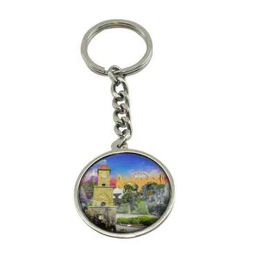 Belek Themed Metal Double Face Round Keychain 40x95 mm - 8