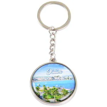 Didim Themed Metal Double Face Round Keychain 40x95 mm - 5