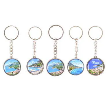 Turunc Themed Metal Double Face Round Keychain 40x95 mm - 2