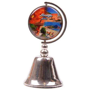 Alanya Themed Collectible Souvenir Metal Bell 44x90 mm - 4
