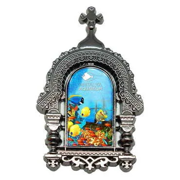 Aquapark Themed Metal Orthodox Magnet 45x75 mm - 3