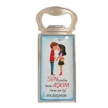 Toptan Sevgiliye Özel Myros Metal Açacak Magnet 33x90 mm - 4