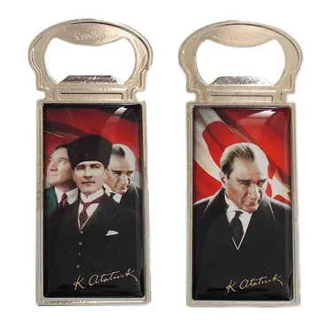 Toptan Atatürk Temalı Myros Metal Açacak Magnet 33x90 mm - 3
