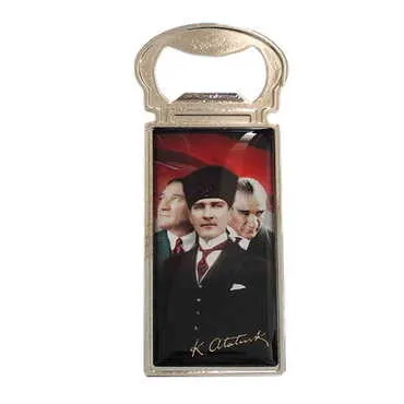 Toptan Atatürk Temalı Myros Metal Açacak Magnet 33x90 mm - 5