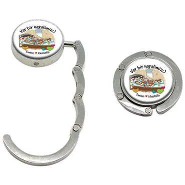 Sweetheart Themed Metal Folding Purse Hook For Table 45 mm - 3