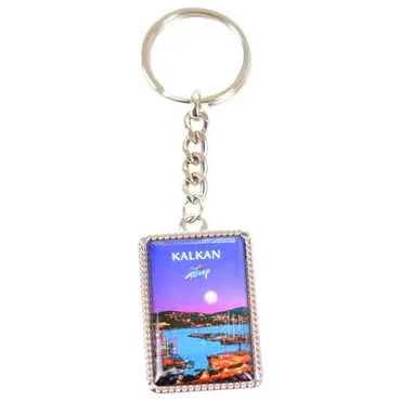Kalkan Themed Metal Rectangle Double Face Keychain 30x100 mm - 4