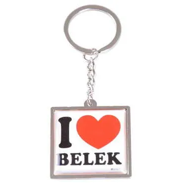 Toptan Belek Temalı Myros Metal Kare Anahtarlık 36x95 mm - 8