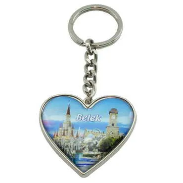 Toptan Belek Temalı Myros Metal Kalp Anahtarlık 45x90 mm - 4