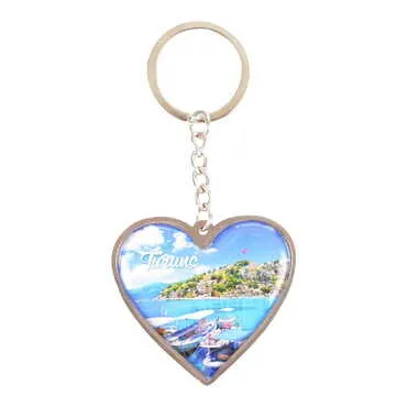 Turunc Themed Metal Heart ShapedDouble Face Keychain 45x90 mm - 5