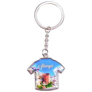 Toptan Alanya Temalı Myros Metal Forma Anahtarlık 34x92 mm - 3