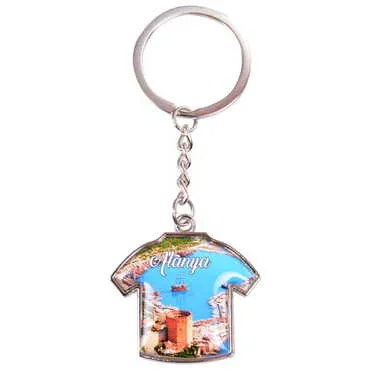 Toptan Alanya Temalı Myros Metal Forma Anahtarlık 34x92 mm - 4