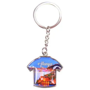 Toptan Alanya Temalı Myros Metal Forma Anahtarlık 34x92 mm - 5