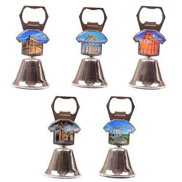 Side Themed Collectible Souvenir Double Side Metal Bell With Opener 44x94 mm - 2