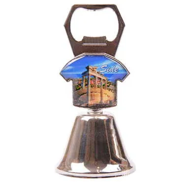 Side Themed Collectible Souvenir Double Side Metal Bell With Opener 44x94 mm - 7