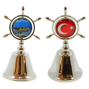 Toptan Bodrum Temalı Myros Metal Dümen Çan 44x92 mm - 3