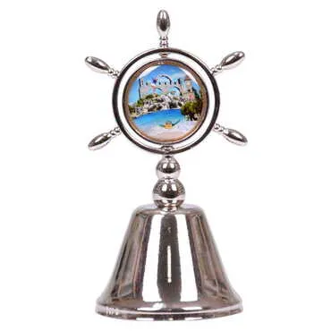 Belek Themed Collectible Souvenir Double Face Metal Spinner Rudder Bell 44x92 mm - 4
