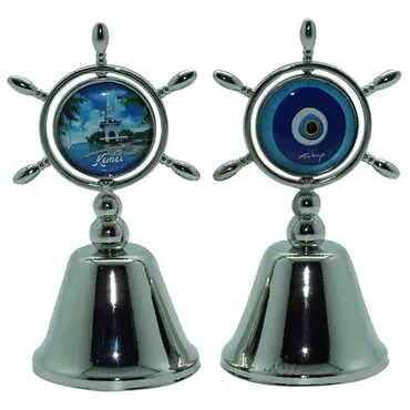 Kemer Themed Collectible Souvenir Double Face Metal Spinner Rudder Bell 44x92 mm - 3