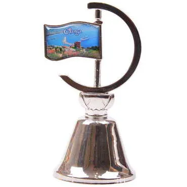 Toptan Alanya Temalı Myros Metal Bayrak Çan 44x96 mm - 4