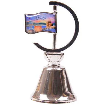 Toptan Alanya Temalı Myros Metal Bayrak Çan 44x96 mm - 5