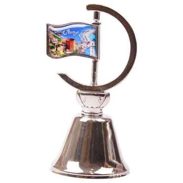 Toptan Alanya Temalı Myros Metal Bayrak Çan 44x96 mm - 6