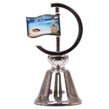 Belek Themed Collectible Souvenir Double Face Metal Spinner Flag Bell 44x96 mm - 3