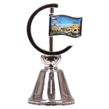 Belek Themed Collectible Souvenir Double Face Metal Spinner Flag Bell 44x96 mm - 4