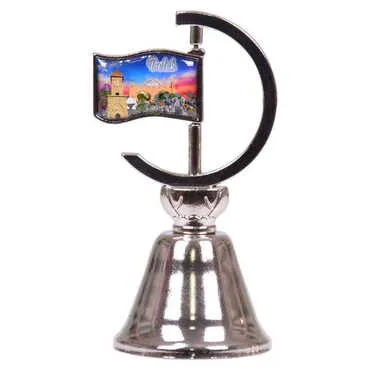 Belek Themed Collectible Souvenir Double Face Metal Spinner Flag Bell 44x96 mm - 5