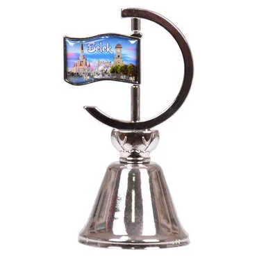 Belek Themed Collectible Souvenir Double Face Metal Spinner Flag Bell 44x96 mm - 6