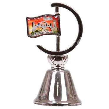 Belek Themed Collectible Souvenir Double Face Metal Spinner Flag Bell 44x96 mm - 7