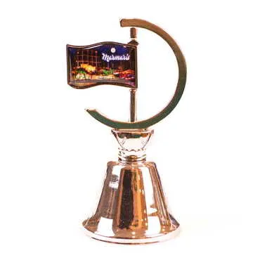 Toptan Marmaris Temalı Myros Metal Altın Renk Bayrak Çan - 4