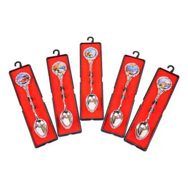 Toptan Alanya Temalı Myros Metal Hatıra Kaşık 25x130 mm - 2