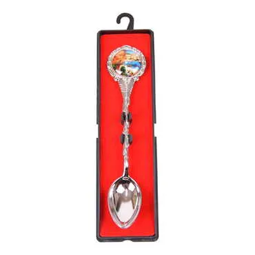 Toptan Alanya Temalı Myros Metal Hatıra Kaşık 25x130 mm - 6