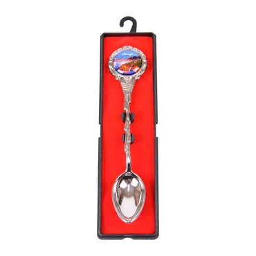 Toptan Alanya Temalı Myros Metal Hatıra Kaşık 25x130 mm - 7