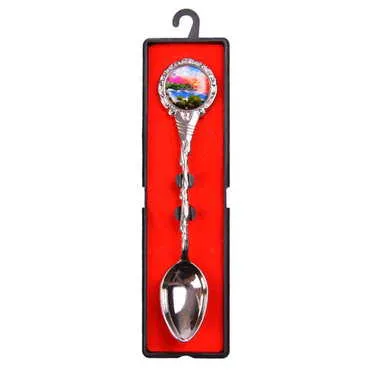 Antalya Themed Collectible Souvenir Metal Tea Spon With Giftbox 25x130 mm - 3