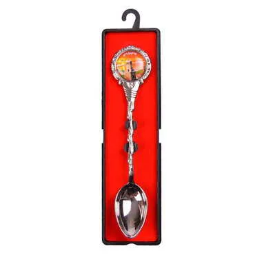 Antalya Themed Collectible Souvenir Metal Tea Spon With Giftbox 25x130 mm - 4
