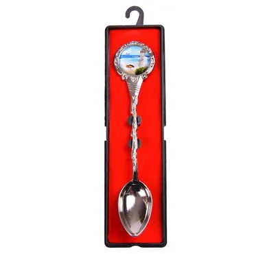 Belek Themed Collectible Souvenir Metal Tea Spon With Giftbox 25x130 mm - 3