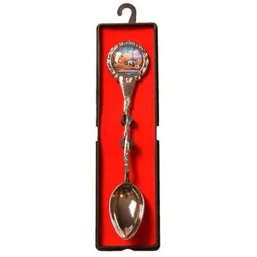 Kemer Themed Collectible Souvenir Metal Tea Spon With Giftbox 25x130 mm - 5