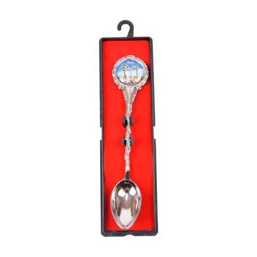 Side Themed Collectible Souvenir Metal Tea Spon With Giftbox 25x130 mm - 4