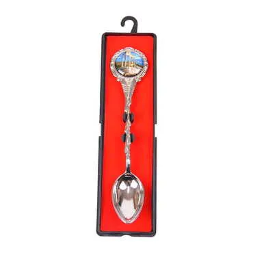 Side Themed Collectible Souvenir Metal Tea Spon With Giftbox 25x130 mm - 6